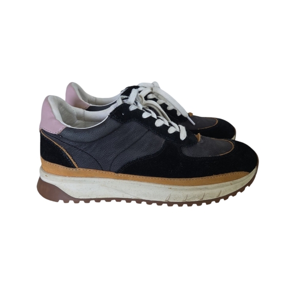 Madewell Black Kickoff Trainer Sneakers Nubuck Suede Shoe Size 7 - Picture 2 of 6